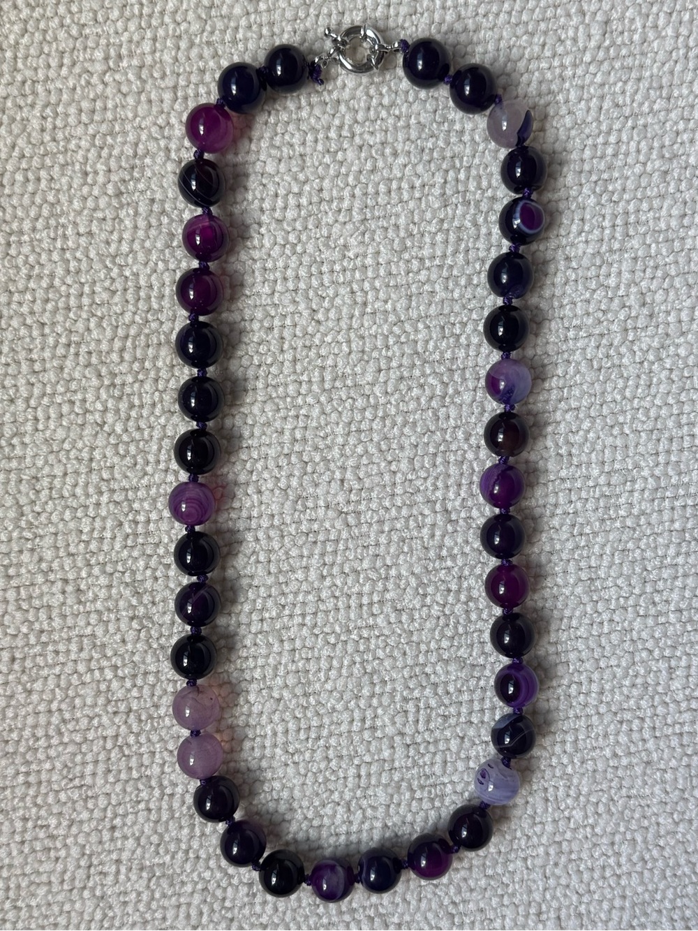 NWOT Tuckernuck Purple Stripe Agate Necklace